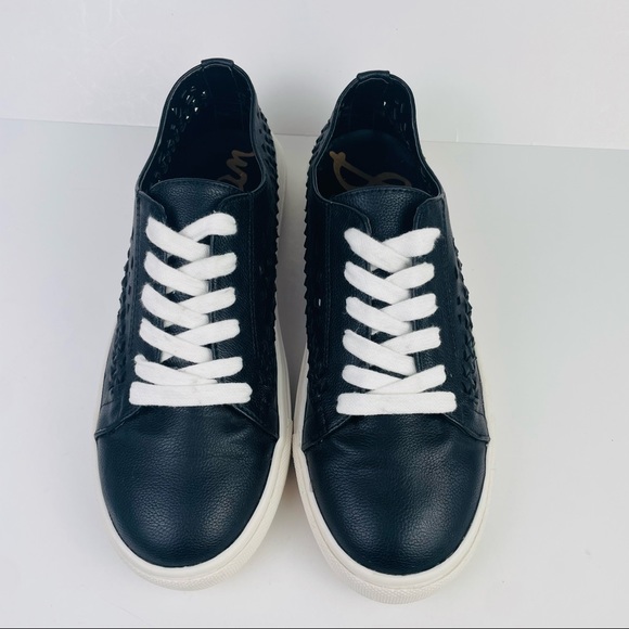 Sam Edelman Raina Black Faux Leather Lace Up Perforated Shoes Women’s Size 7M - Picture 5 of 12